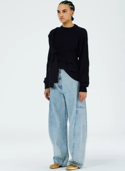 Outlet Tibi Acid Iceberg Denim Sid Jean - Regular Acid Iceberg Blue