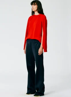Hot Tibi Active Knit Scottie Jogger Navy