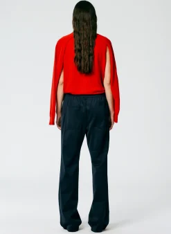 Hot Tibi Active Knit Scottie Jogger Navy