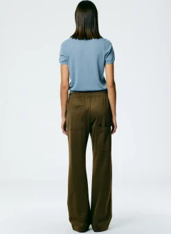 Clearance Tibi Active Knit Scottie Jogger Wood