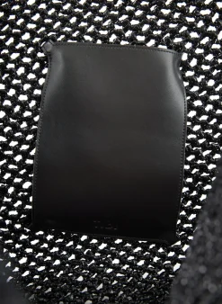 Hot Tibi Aire Libre Mesh Crochet Bag Black