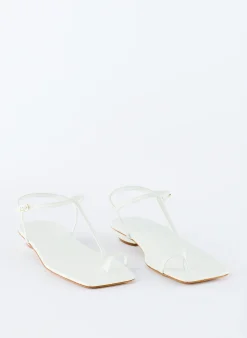 Sale Tibi Barry Kidskin Sandal Optic White