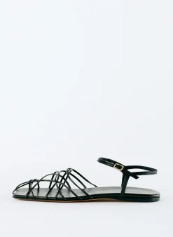 Tibi Berneice Kidskin Sandal Black