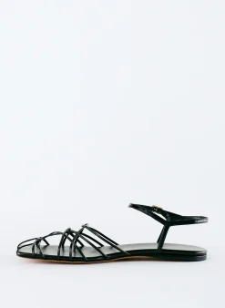 Tibi Berneice Kidskin Sandal Black