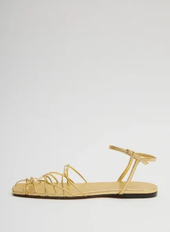 Best Tibi Berneice Kidskin Sandal Gold