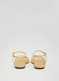 Best Tibi Berneice Kidskin Sandal Gold