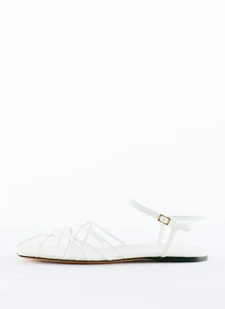 Sale Tibi Berneice Kidskin Sandal Optic White