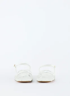 Sale Tibi Berneice Kidskin Sandal Optic White