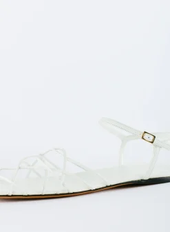 Sale Tibi Berneice Kidskin Sandal Optic White