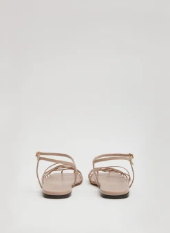 Outlet Tibi Berneice Kidskin Sandal Nude