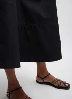 Hot Tibi Bonded Luxe Twill Circle Skirt Black