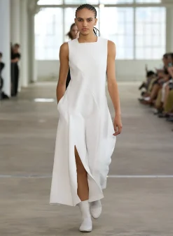 Online Tibi Boucle Knit Sculpted Dress White