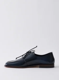 New Tibi Brody Square Toe Loafer Navy
