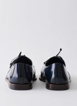 New Tibi Brody Square Toe Loafer Navy
