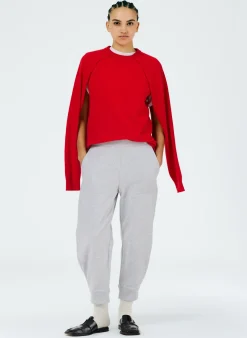 Best Tibi Calder Sweatpant Heather Grey