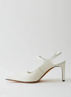 Tibi Calf Bob Slingback White