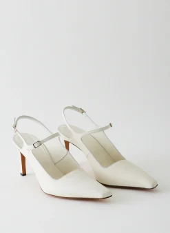 Tibi Calf Bob Slingback White