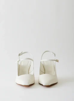 Tibi Calf Bob Slingback White