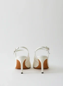 Tibi Calf Bob Slingback White