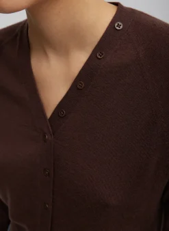 Sale Tibi Cashmere Silk Blend Slim Cardigan Hickory