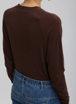 Sale Tibi Cashmere Silk Blend Slim Cardigan Hickory