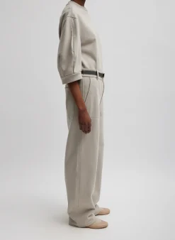 New Tibi Cecil Sweatpant Light Stone
