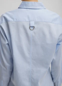 New Tibi Charlie Men's Slim Shirt Blue