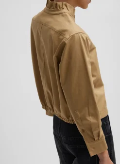 Hot Tibi Chino Holly Bracelet Sleeve Shirt Tan