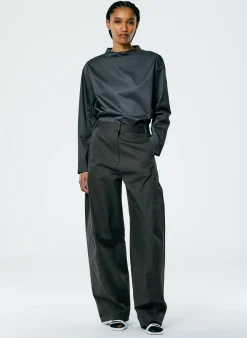 Discount Tibi Chino Sid Pant - Petite Grey