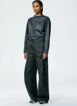 Discount Tibi Chino Sid Pant - Petite Grey