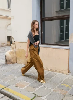 Best Tibi Chino Sid Pant - Petite Caramel