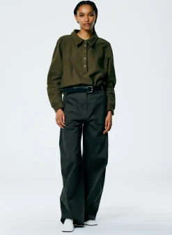 Outlet Tibi Chino Sid Pant - Regular Grey