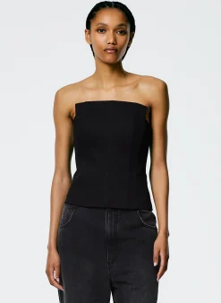 Tibi Chino Square Corset Black