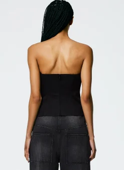 Tibi Chino Square Corset Black