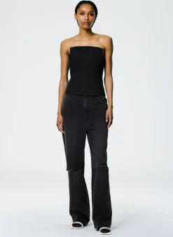 Tibi Chino Square Corset Black