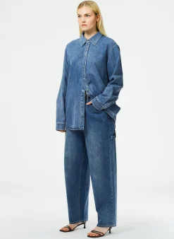 Sale Tibi Classic Denim Slouchy Carpenter Jean Classic Blue