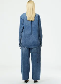 Sale Tibi Classic Denim Slouchy Carpenter Jean Classic Blue