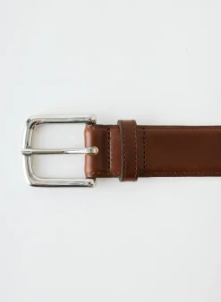 Hot Tibi Classic Men's Leather Belt Brown