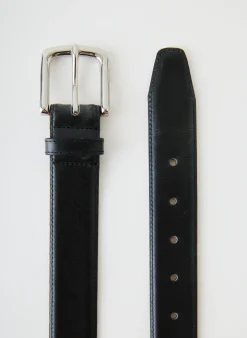 Outlet Tibi Classic Men's Leather Belt Black