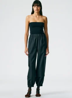 Outlet Tibi Compact Stretch Cashmere Tube Top Black
