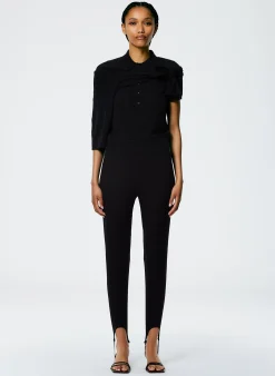 Discount Tibi Compact Ultra Stretch Knit Stirrup Legging Black