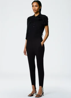 Discount Tibi Compact Ultra Stretch Knit Stirrup Legging Black
