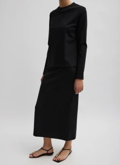 Best Tibi Compact Ultra Stretch Knit Pencil Skirt Black