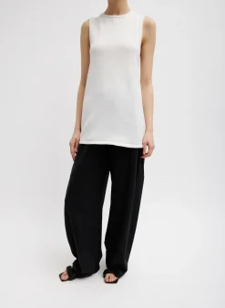 Online Tibi Cotton Criss Cross Sleeveless Sweater White