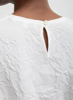 Tibi Crinkle Shirting Easy T-Shirt White