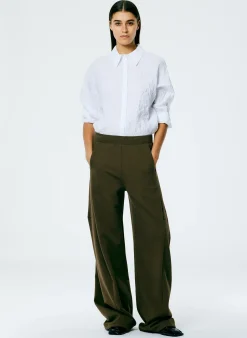 Outlet Tibi Crinkle Shirting Oversized Shirt White