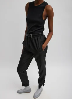 Clearance Tibi Crispy Nylon Kat Jogger Black