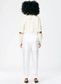Hot Tibi Crispy Nylon Paper Bag Felix Jogger White