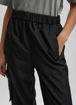 Tibi Crispy Nylon Wilt Pull On Jogger Black