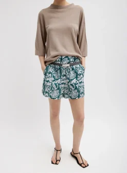 Best Tibi Crispy Sweater Oversized Easy T-Shirt Dark Stone